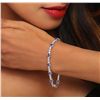 Image 2 : 14KT White Gold 6.48ctw Tanzanite and Diamond Bracelet