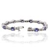 Image 6 : 14KT White Gold 6.48ctw Tanzanite and Diamond Bracelet