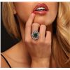 Image 1 : 14KT White Gold 3.22ct Emerald and Diamond Ring