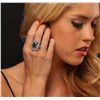 Image 2 : 14KT White Gold 3.22ct Emerald and Diamond Ring