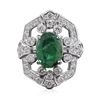 Image 3 : 14KT White Gold 3.22ct Emerald and Diamond Ring