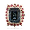 Image 1 : 14KT Yellow Gold 29.87ct Topaz and Ruby Ring