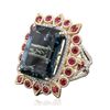 Image 2 : 14KT Yellow Gold 29.87ct Topaz and Ruby Ring