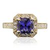 Image 3 : 14KT Yellow Gold 1.78ct Tanzanite and Diamond Ring