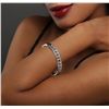 Image 2 : 18KT White Gold 1.43ctw Diamond Bangle Bracelet