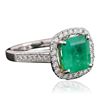 Image 4 : 14KT Two-Tone Gold 3.85ct Emerald and Diamond Ring