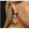 Image 2 : 18KT Three-Tone Gold 6.25ctw Diamond Earrings