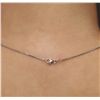 Image 6 : 14KT White Gold 0.93ctw Diamond Pendant With Chain