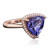 Image 2 : 14KT Rose Gold 6.28ct Tanzanite and Diamond Ring