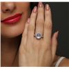 Image 6 : 14KT White Gold 4.65ct Moonstone and Diamond Ring