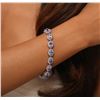 Image 2 : 14KT White Gold 11.20ctw Tanzanite and Diamond Bracelet