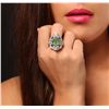 Image 1 : 14KT White Gold 4.34ct Emerald and Diamond Ring