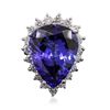 Image 3 : 14KT White Gold 16.2ct GIA Certified Tanzanite and Diamond Ring