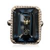 Image 3 : 14KT Yellow Gold 23.27ct Topaz and Diamond Ring