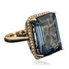 Image 4 : 14KT Yellow Gold 23.27ct Topaz and Diamond Ring