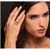 Image 1 : 14KT Yellow Gold 3.63ct Aquamarine and Diamond Ring