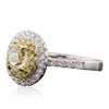 Image 4 : 18KT Two-Tone Gold 1.26ctw Diamond Engagement Ring