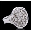 Image 4 : 14KT White Gold 0.76ctw Diamond Ring