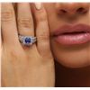 Image 1 : 14KT White Gold 1.33ct Tanzanite and Diamond Ring