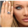 Image 2 : 14KT White Gold 1.33ct Tanzanite and Diamond Ring