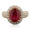 Image 3 : 14KT Yellow Gold 3.03ct Ruby and Diamond Ring