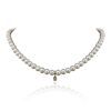 Image 4 : 14KT Two-Tone Gold 0.68ct Diamond and Pearl Necklace