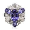 Image 1 : 14KT White Gold 3.58ct Tanzanite and Diamond Ring
