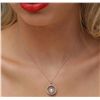 Image 1 : 14KT White Gold Pearl and Diamond Pendant