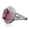 Image 2 : 14KT White Gold 2.61ct Tourmaline and Diamond Ring