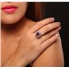 Image 3 : 14KT White Gold 2.61ct Tourmaline and Diamond Ring