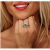 Image 1 : 14KT White Gold 1.36ct Emerald and Diamond Ring