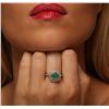 Image 5 : 14KT White Gold 1.36ct Emerald and Diamond Ring