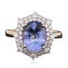 Image 1 : 14KT Yellow Gold 3.20ct Tanzanite and Diamond Ring