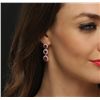 Image 1 : 14KT Yellow Gold 8.70ctw Ruby and Diamond Earrings