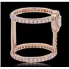 Image 2 : 14KT Rose Gold 1.23ctw Diamond Ring