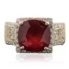 Image 3 : 14KT Yellow Gold 5.16ct Ruby and Diamond Ring