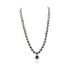 Image 3 : 14KT Yellow Gold 27.47ctw Emerald and Diamond Necklace