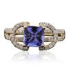 Image 1 : 14KT Yellow Gold 1.41ct Tanzanite and Diamond Ring