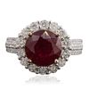 Image 3 : 14KT White Gold 4.95ct Ruby and Diamond Ring