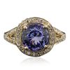 Image 1 : 14KT Yellow Gold 2.96ct Tanzanite and Diamond Ring