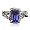 Image 3 : 14KT White Gold 1.97ct Tanzanite and Diamond Ring