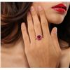 Image 1 : 14KT White Gold 3.73ct Ruby and Diamond Ring