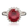 Image 3 : 14KT White Gold 3.73ct Ruby and Diamond Ring