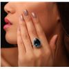 Image 5 : 14KT White Gold 8.30ct Topaz and Diamond Ring