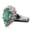 Image 4 : 14KT White Gold 2.23ct Emerald and Diamond Ring