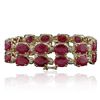 Image 4 : 14KT Yellow Gold 41.72ctw Ruby and Diamond Bracelet