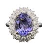 Image 1 : 14KT White Gold 4.34ct Tanzanite and Diamond Ring