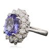 Image 2 : 14KT White Gold 4.34ct Tanzanite and Diamond Ring
