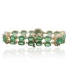 Image 4 : 14KT Yellow Gold 23.37ctw Emerald and Diamond Bracelet