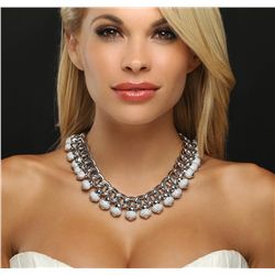 18KT White Gold 33.07ctw Diamond Necklace